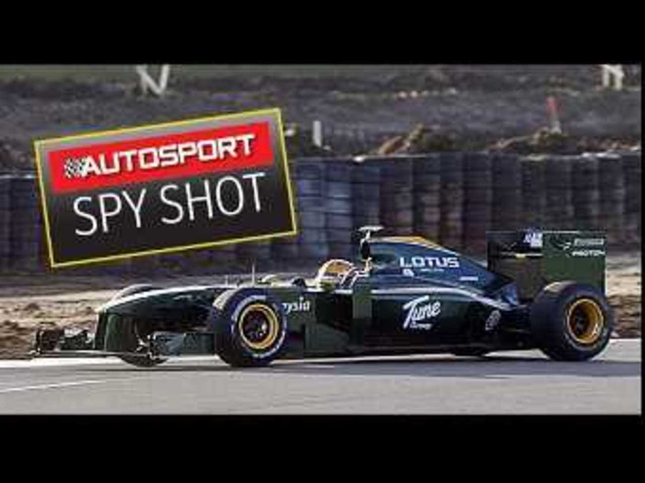 Шпионская фотография болида Lotus. Фото с сайта Autosport