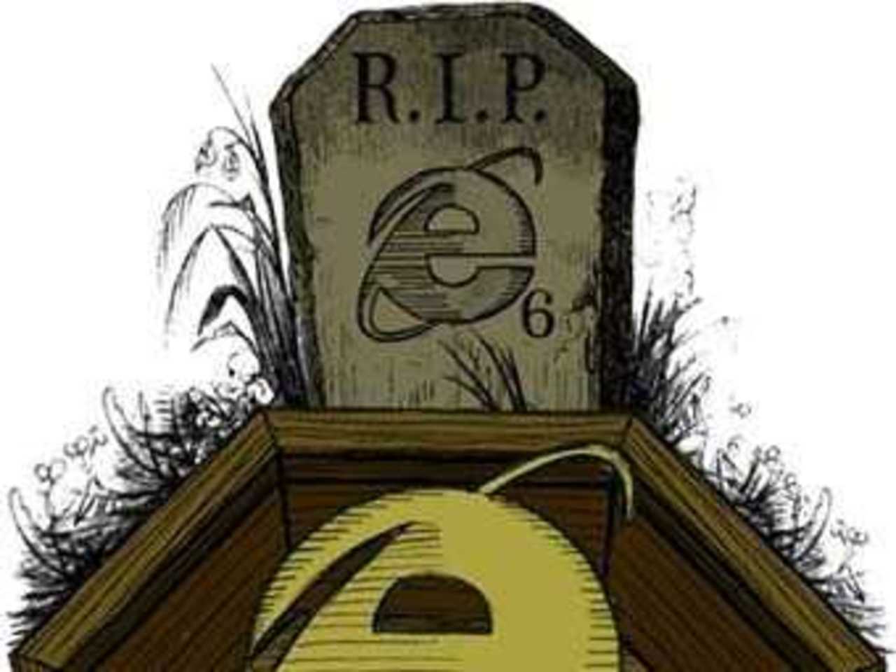 Иллюстрация с сайта IE6 Funeral
