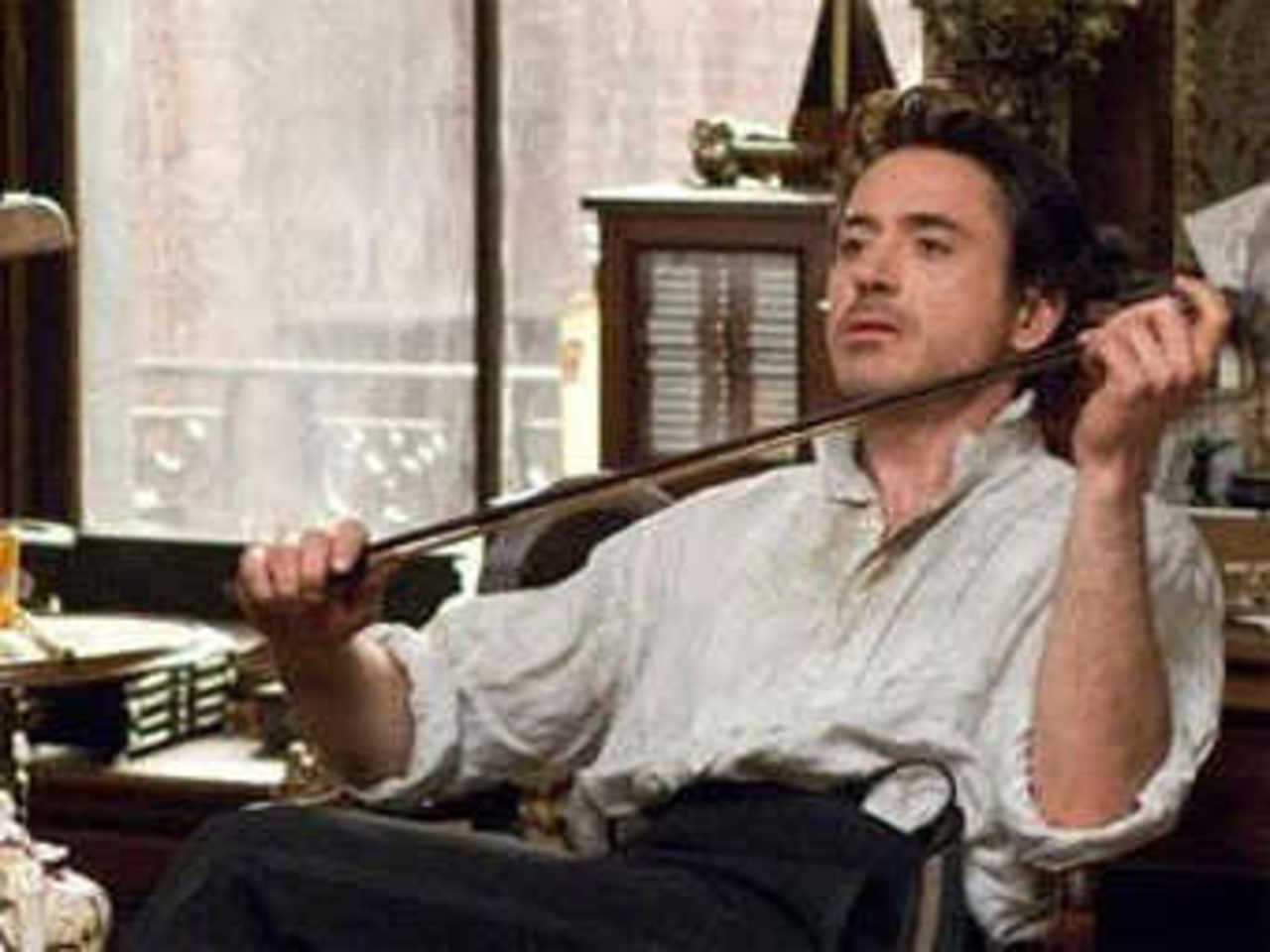 Роберт Дауни младший в фильме "Шерлок Холмс