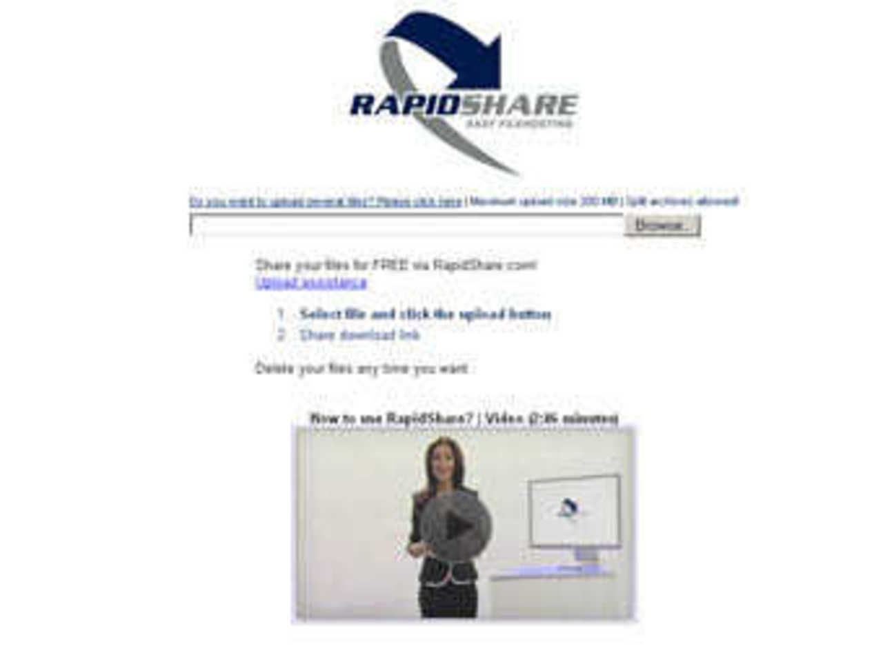 Скриншот RapidShare
