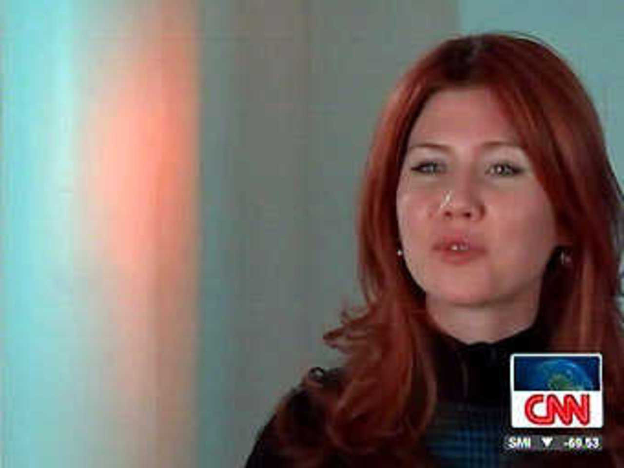 Анна Чапман. Кадр видеозаписи, переданный в эфире CNN