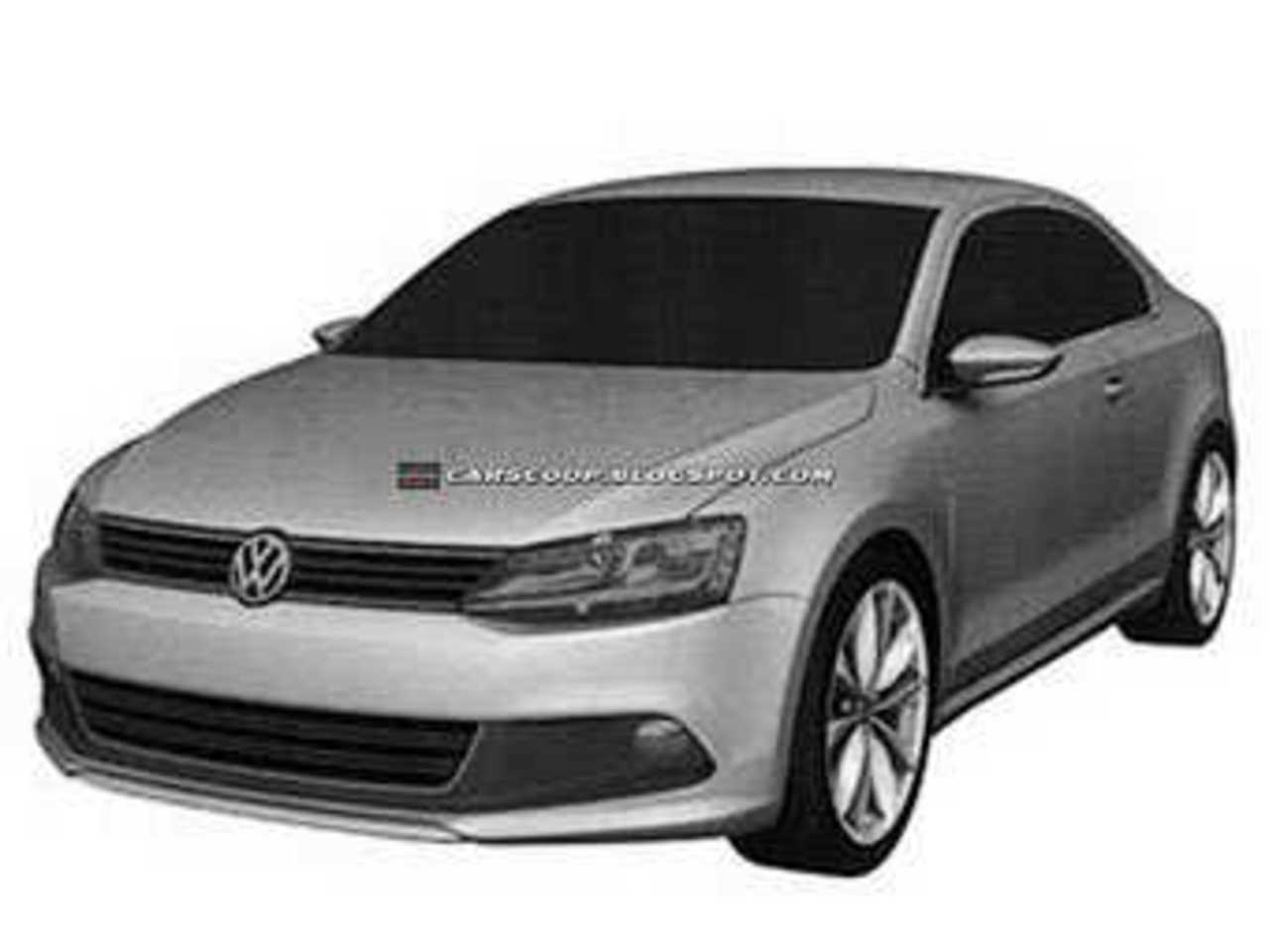Изображения купе Volkswagen Jetta, направленные в патентное бюро. Иллюстрации с сайта carscoop.blogspot.com