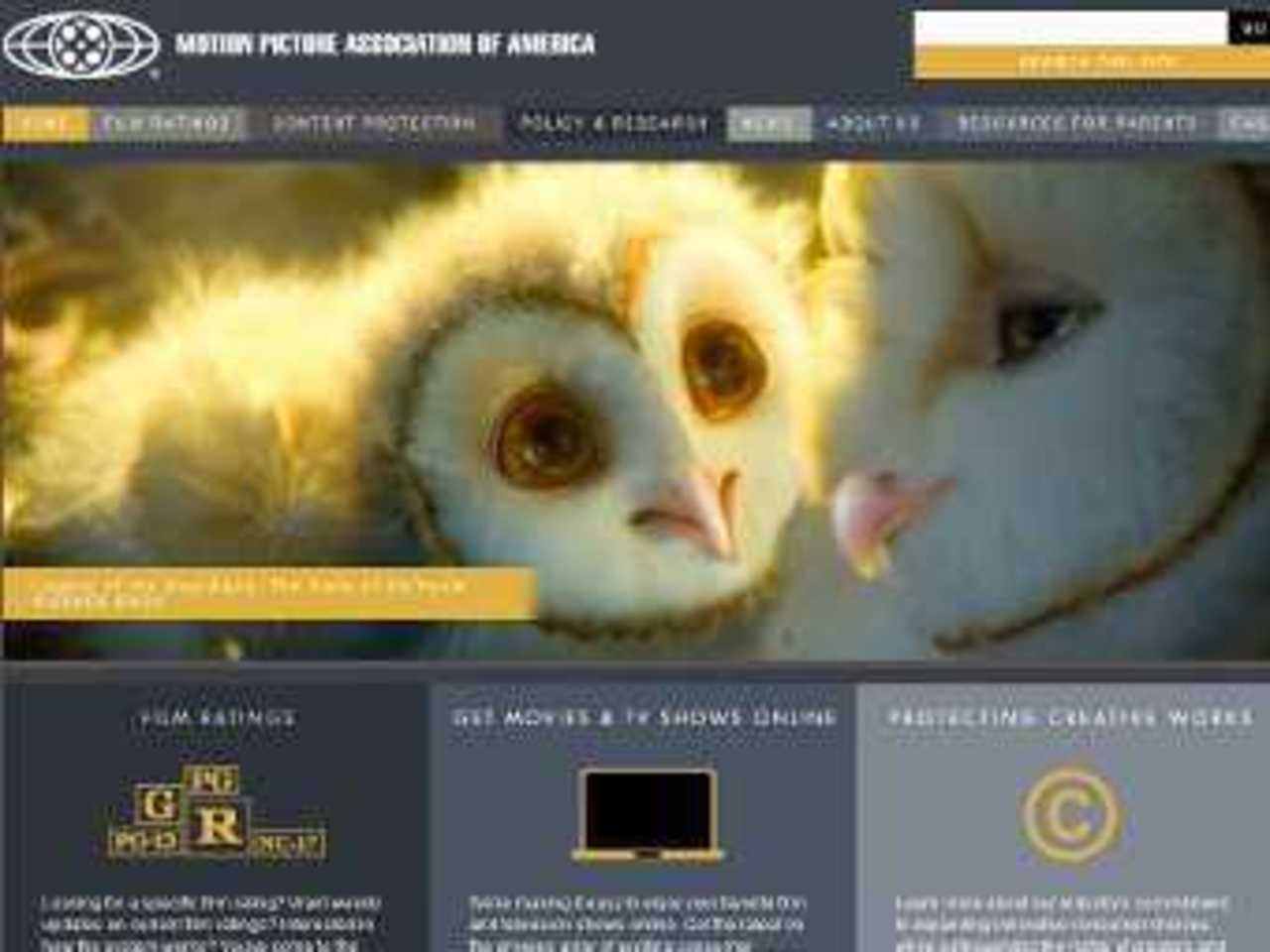 Главная страница MPAA.org