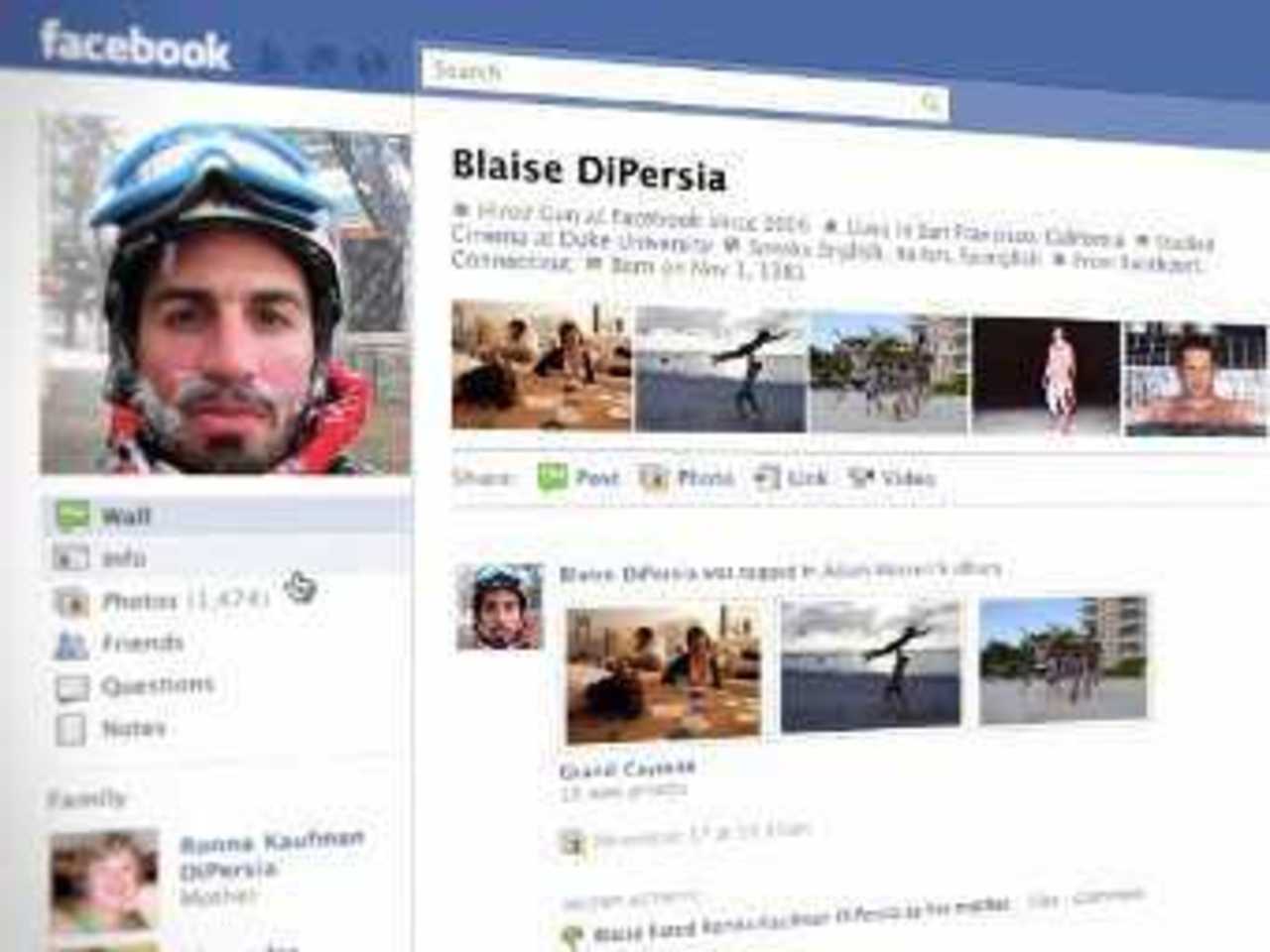 Новый профиль пользователя. Скриншот из видеопрезентации Facebook