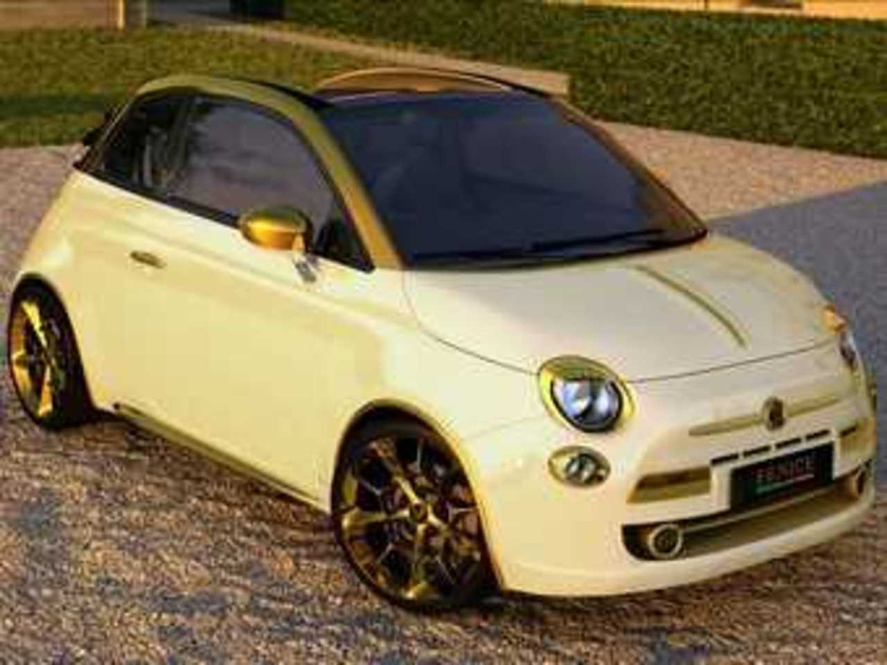Fiat 500 C Abarth La Dolce Vita Gold and Diamonds. Фото Fenice Milano