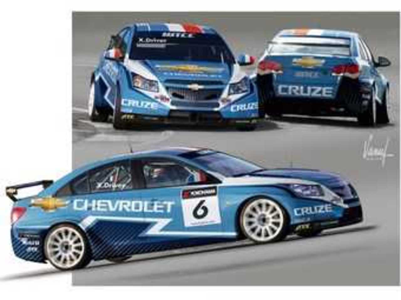 Chevrolet Cruze WTCC в новой расцветке. Фото с сайта www.gm-press.com