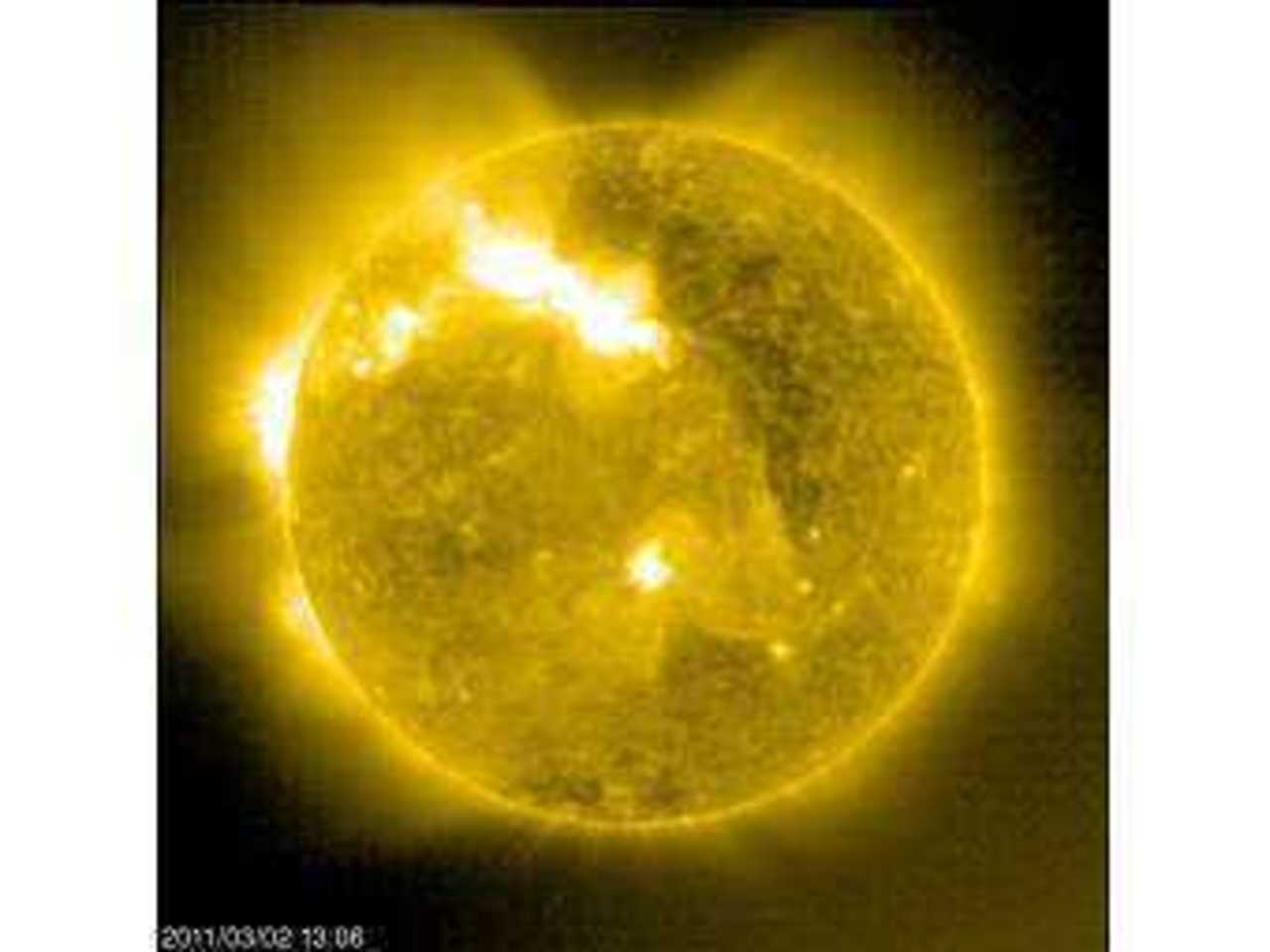 Солнце 3 марта 2011 года. Изображение SOHO Team/NASA