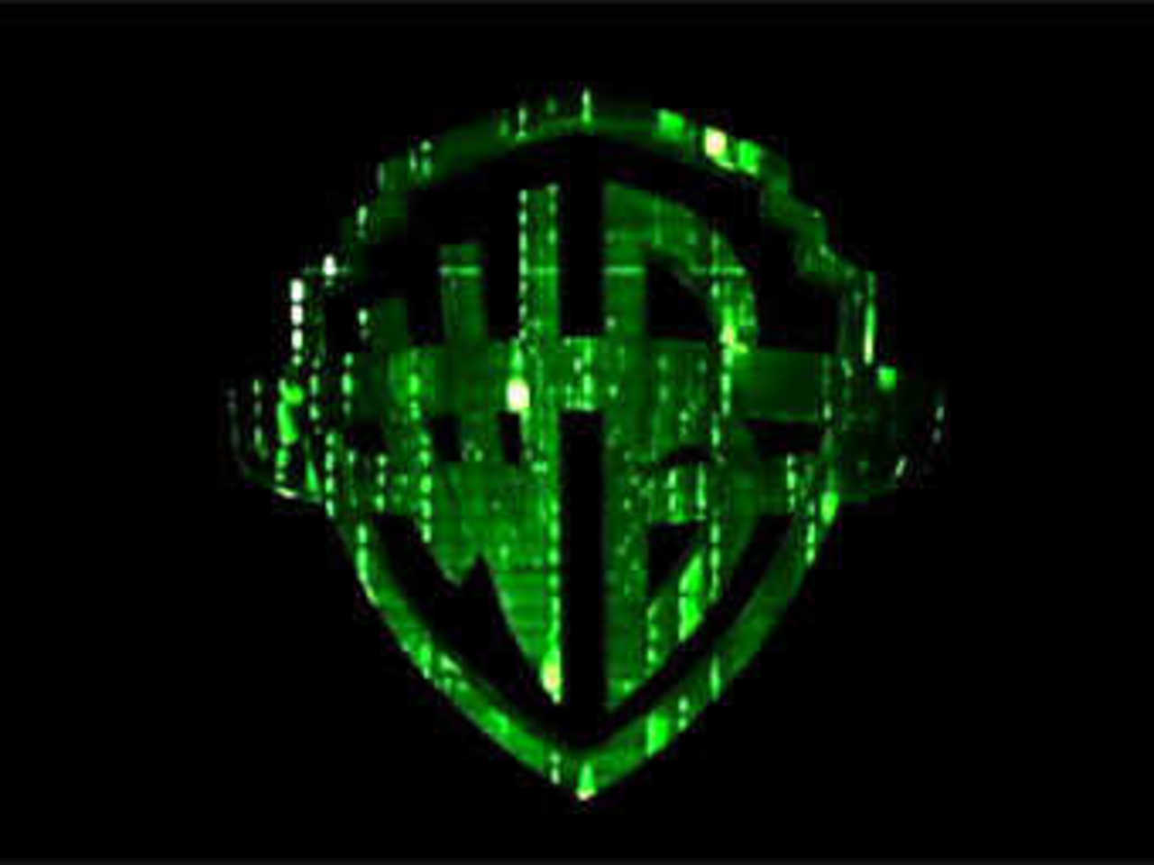 Логотип Warner Bros. в начале фильма "Матрица"