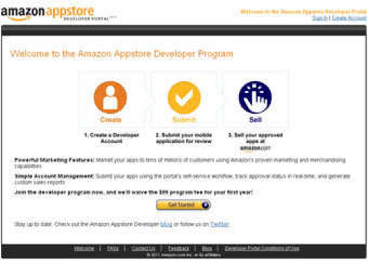 Скриншот главной страницы сервиса Amazon Appstore