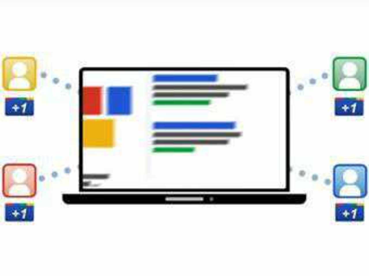 Кадр из презентационного ролика Google "+1"