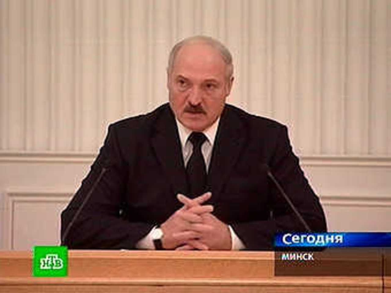 Александр Лукашенко. Кадр телеканала НТВ