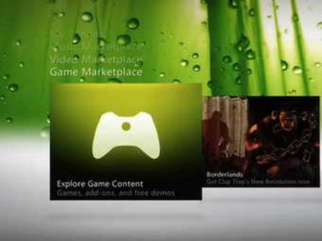 Скриншот интерфейса Xbox Live