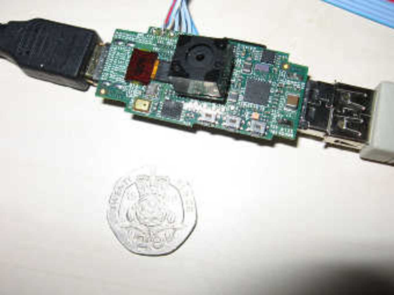 Собранное Брэбеном устройство, фотография с сайта raspberrypi.org