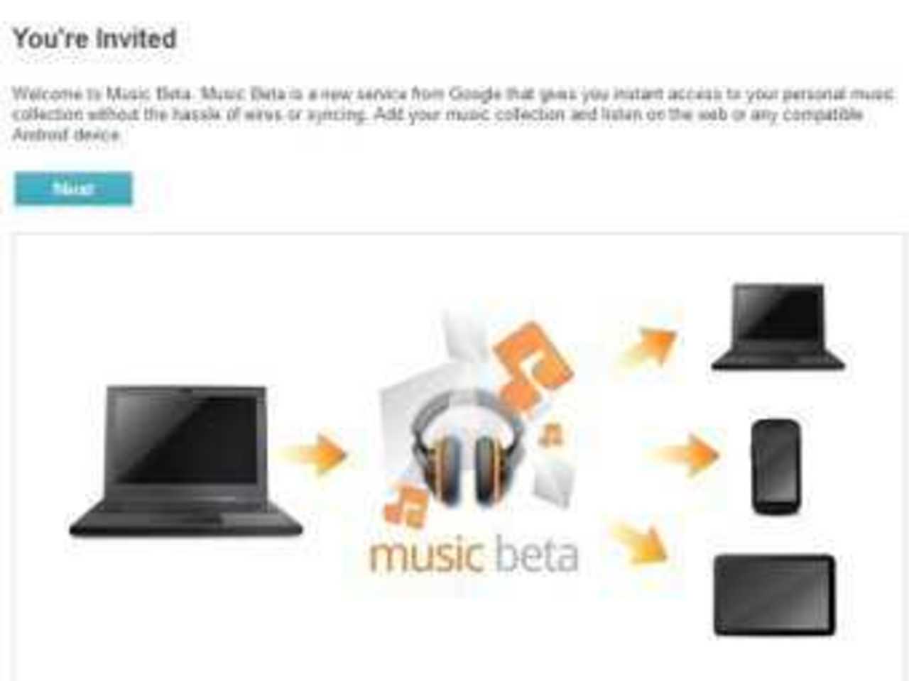 Скриншот Google Music Beta с сайта engadget.com