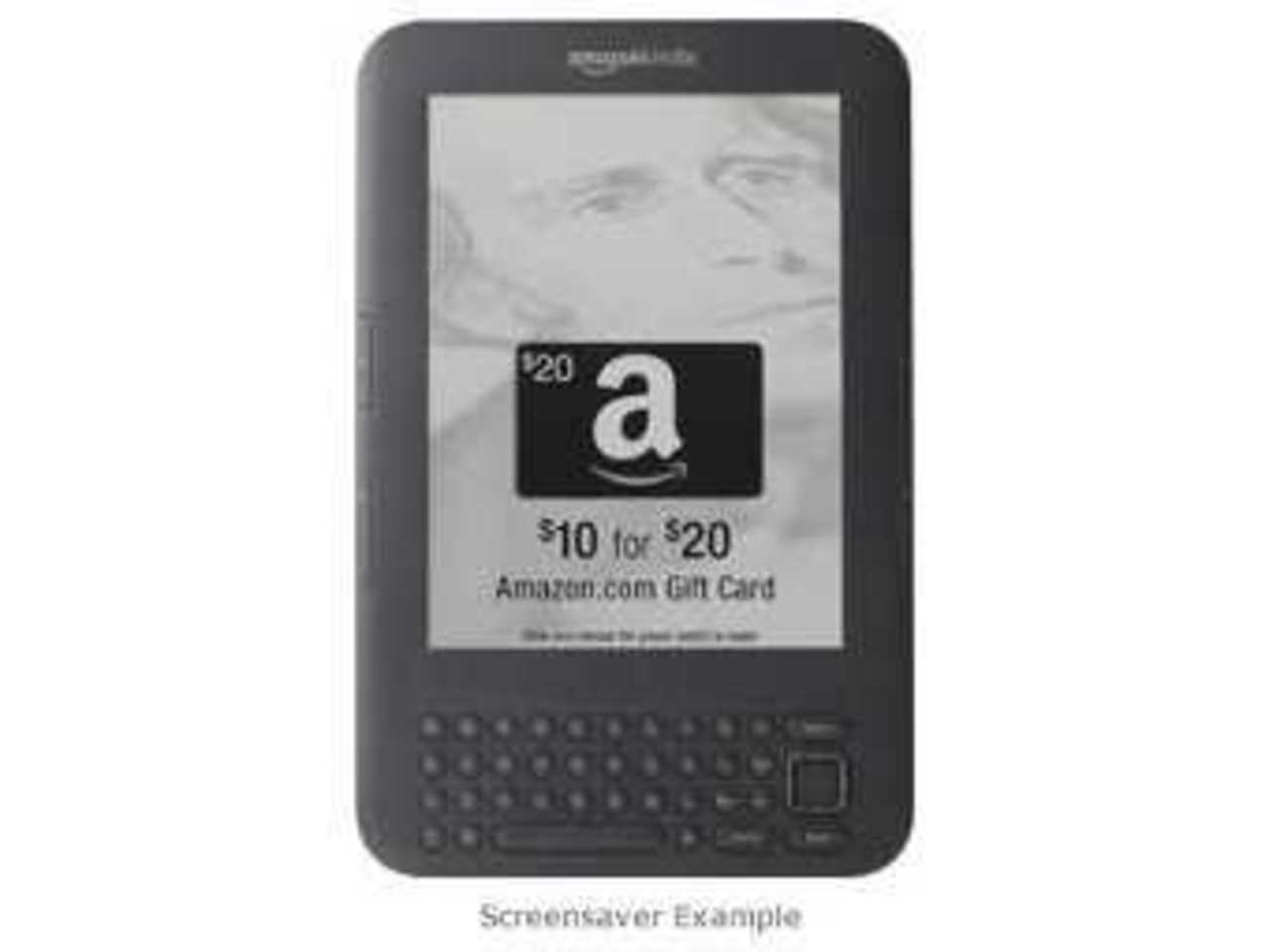 Рекламная заставка на экране Kindle, изображение с сайта Amazon