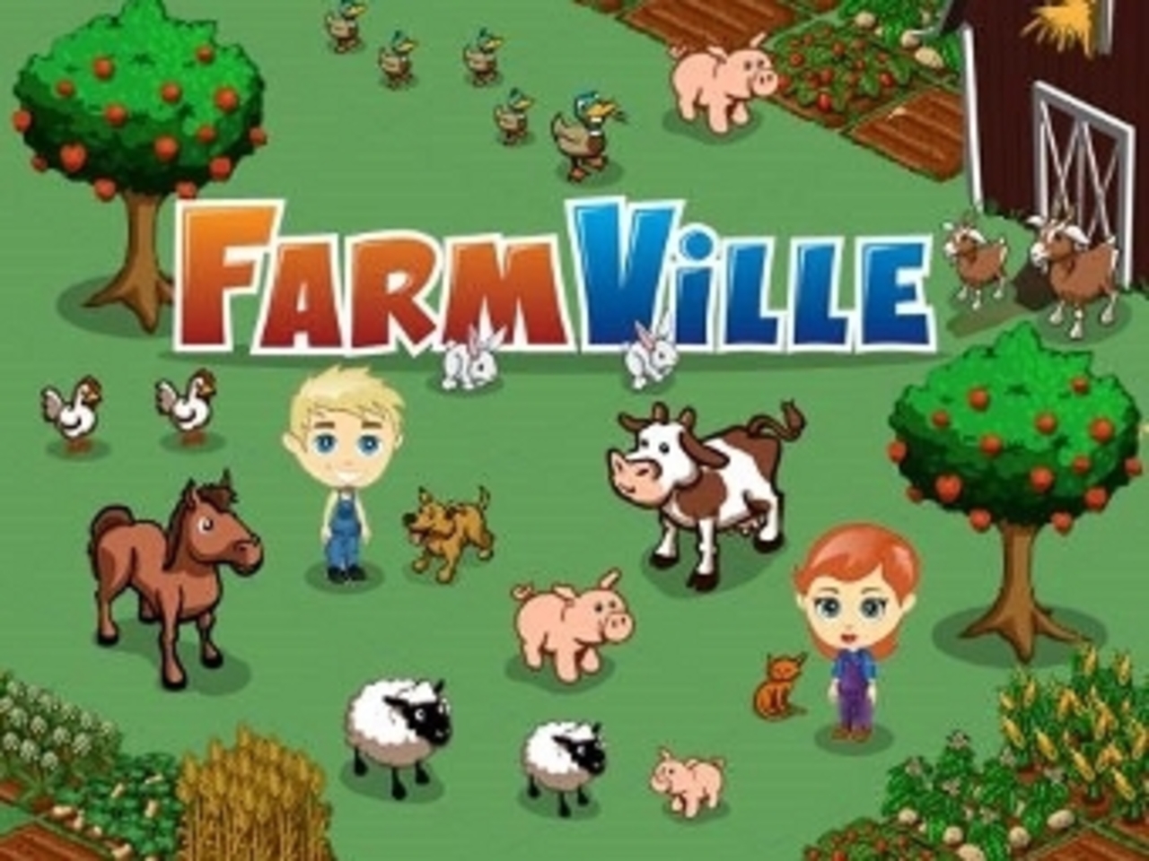 Скриншот из игры Farmville для соцсети Facebook