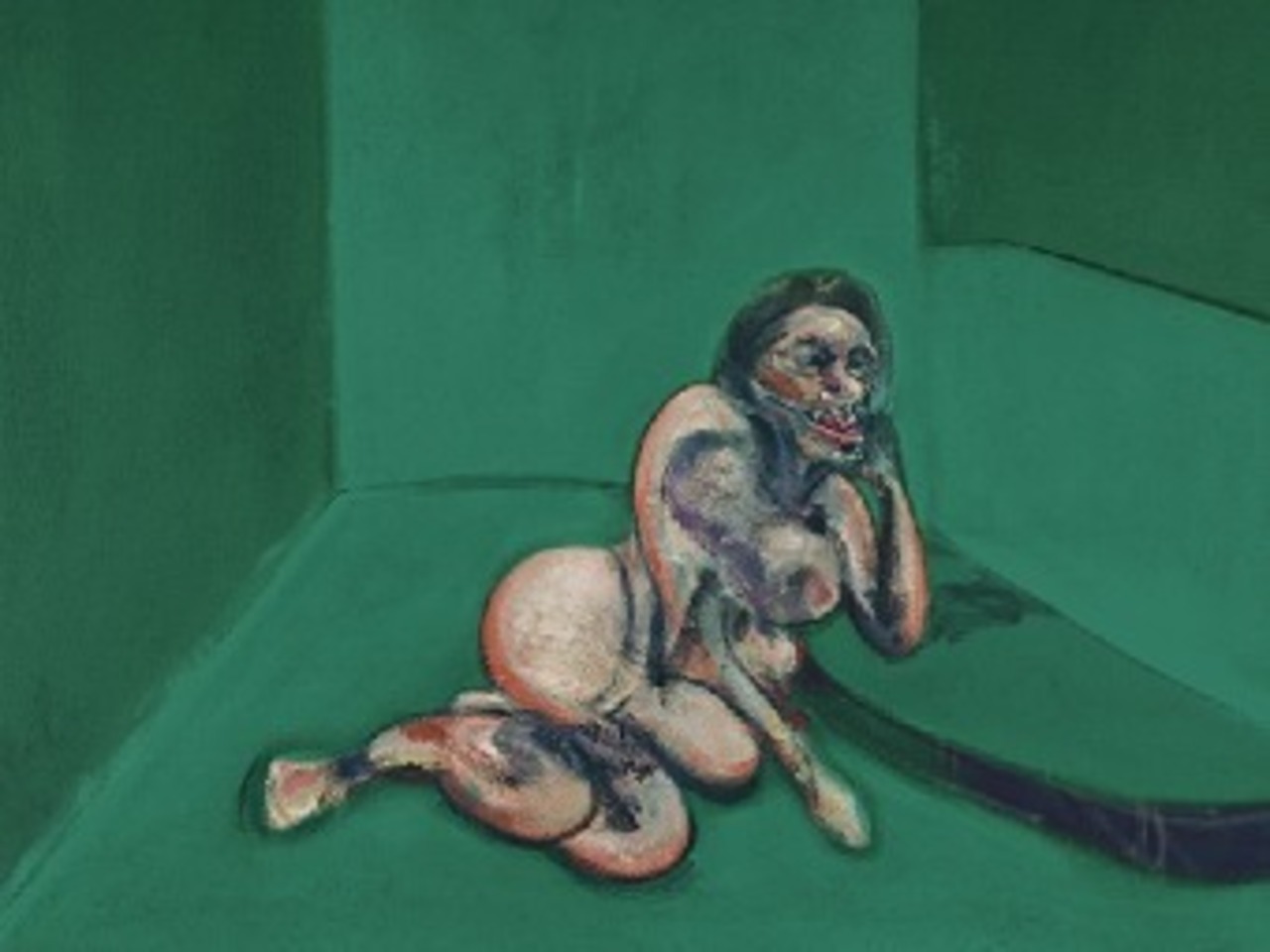 Фрагмент картины Бэкона "Скорчившаяся обнаженная". Изображение с сайта Sotheby's