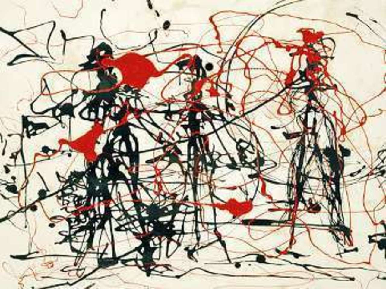 Фрагмент картины Поллока "Без названия" (1948-1949). Изображение с сайта metmuseum.org