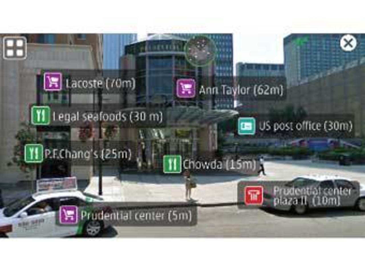 Скриншот приложения Live View с сайта Nokia Beta Labs