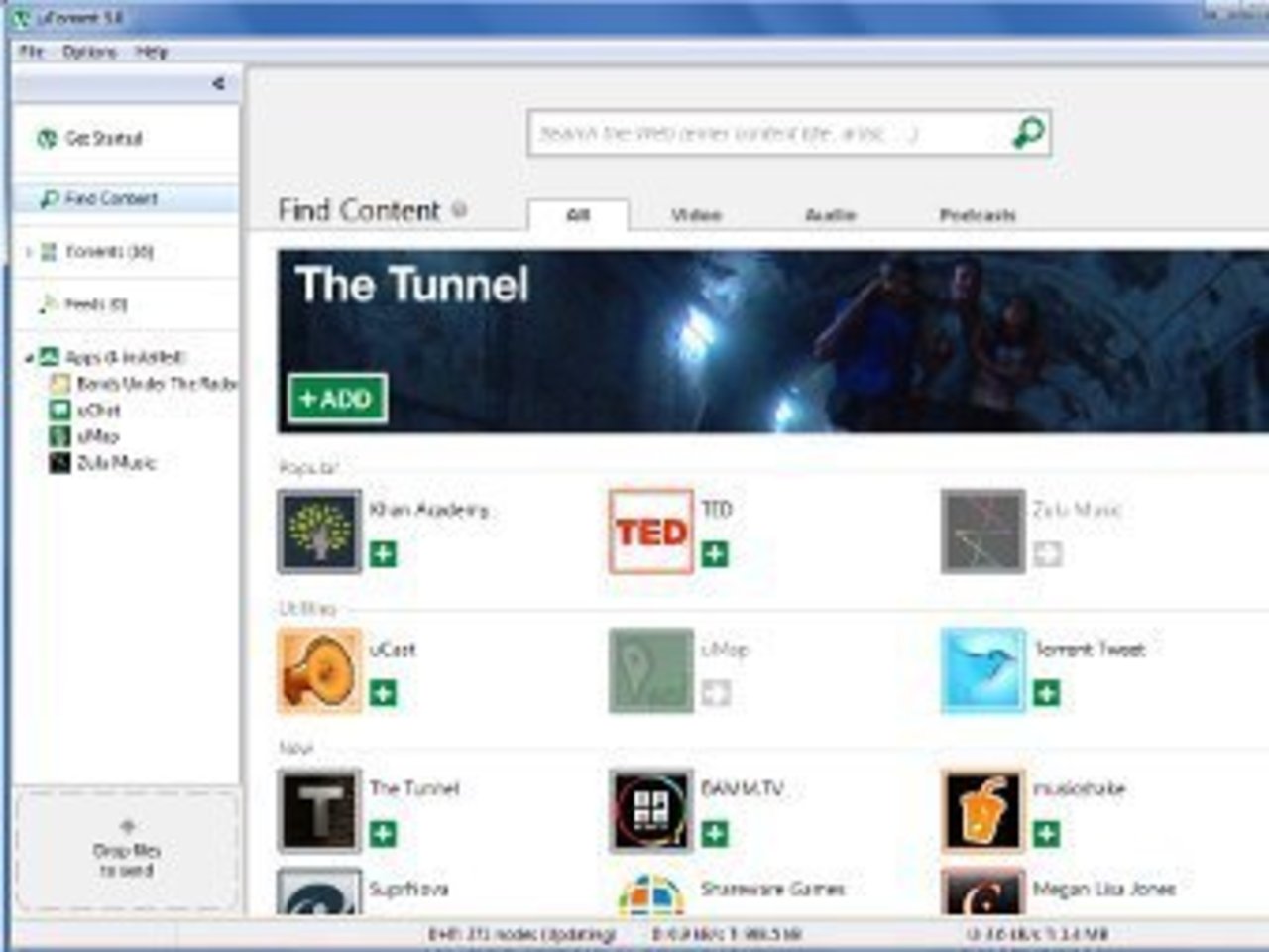 Интерфейс клиента µTorrent 3.0