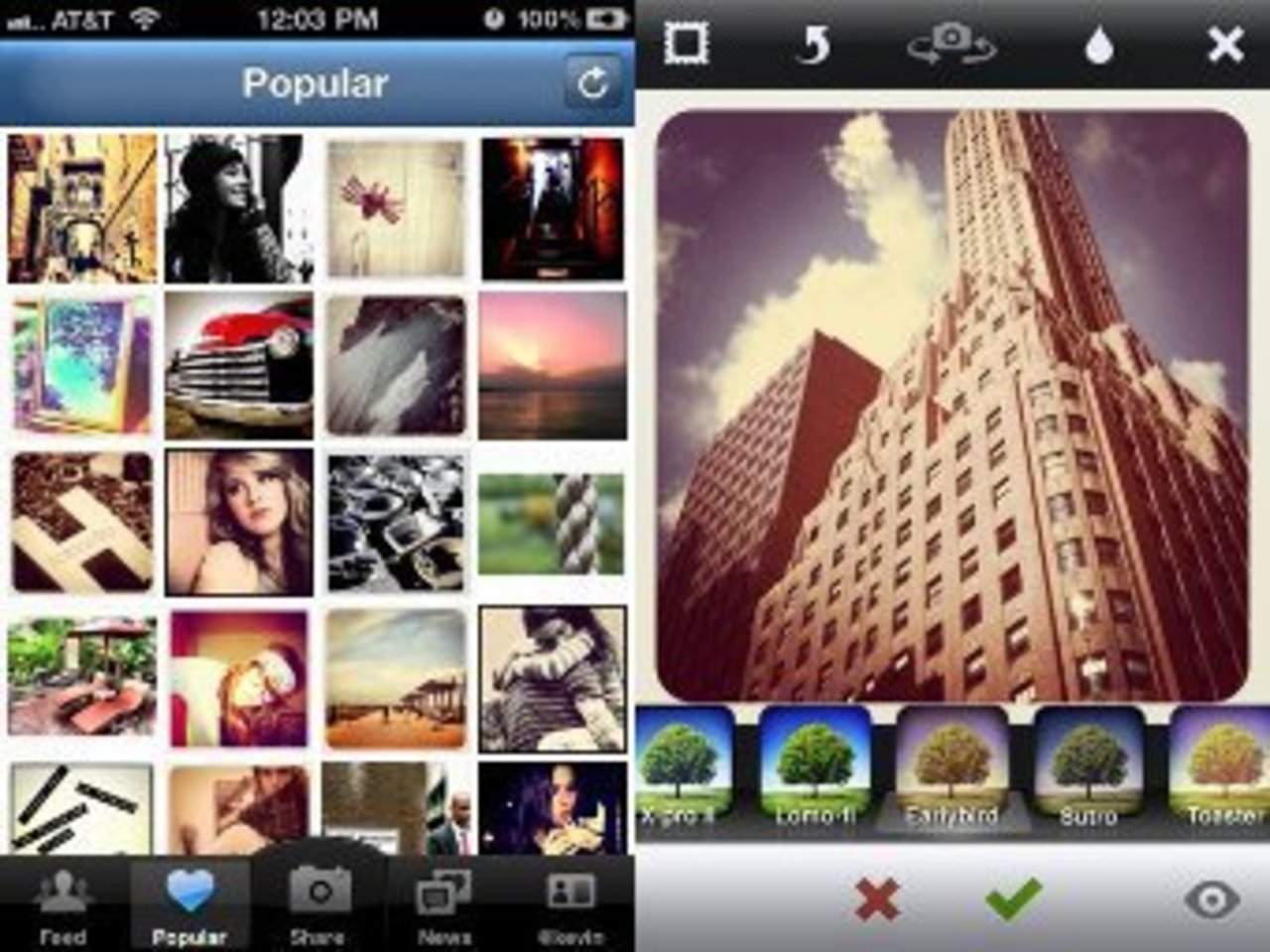 Скриншоты Instagram из App Store