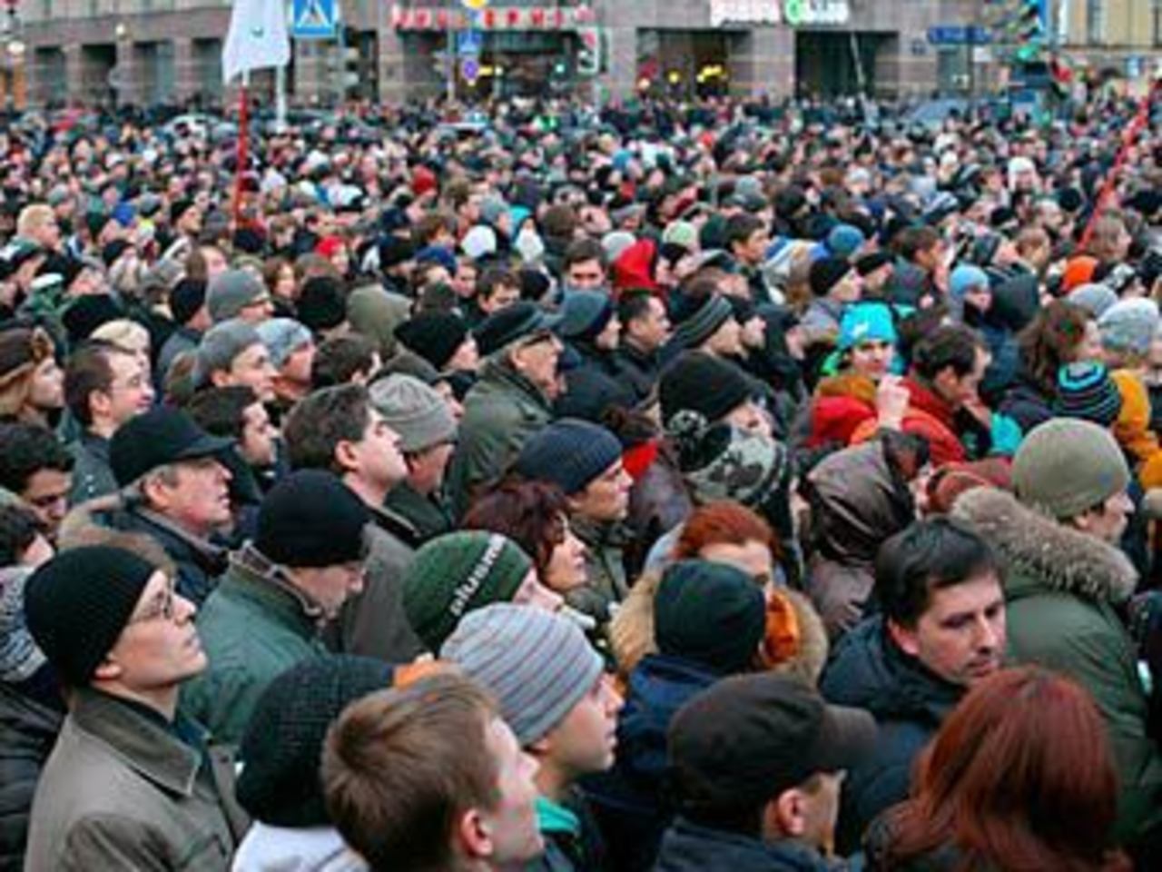 Акция протеста против фальсификации на выборах в Санкт-Петербурге. Фото Артема Лежепекова для "Ленты.ру"