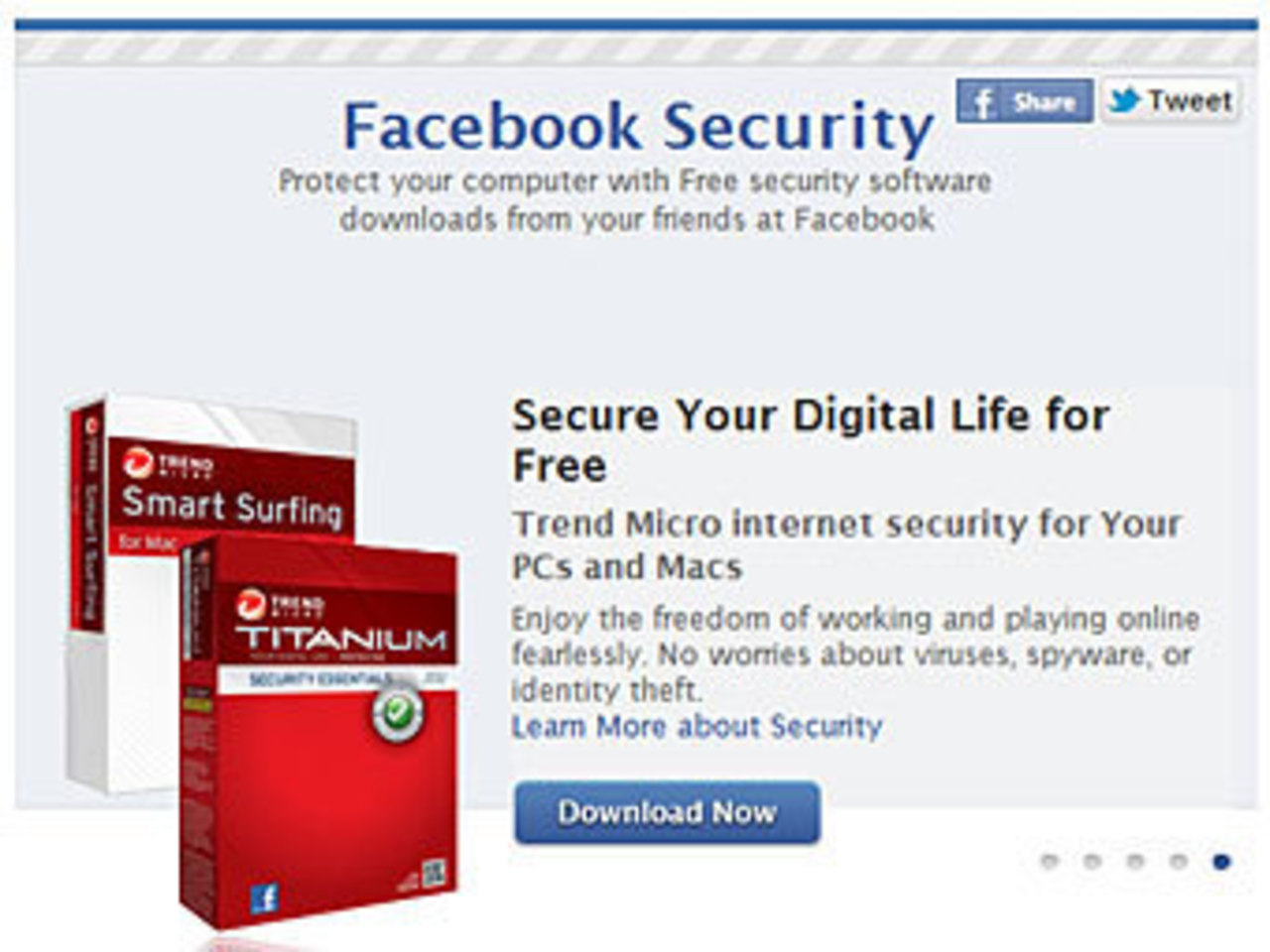 Скриншот с сайта facebook.com