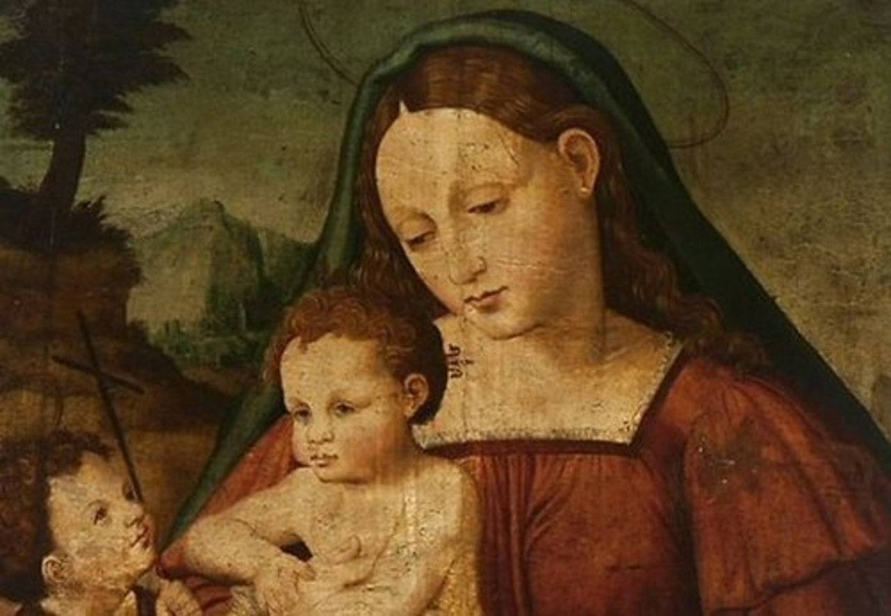 foto jaunatklātā da Vinči glezna (fragments)