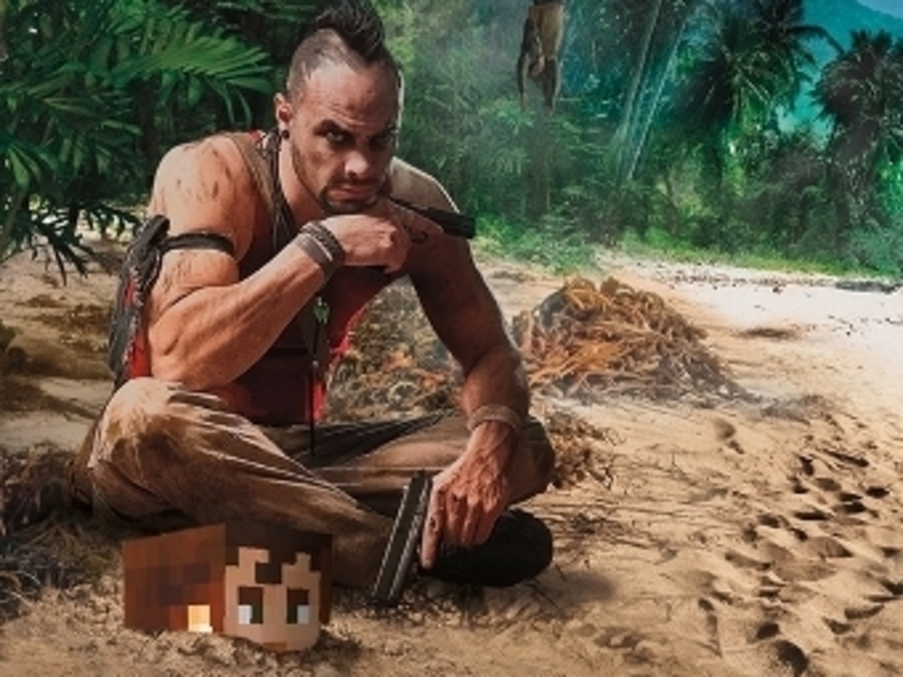Арт к модификации Far Cry 3 для Minecraft