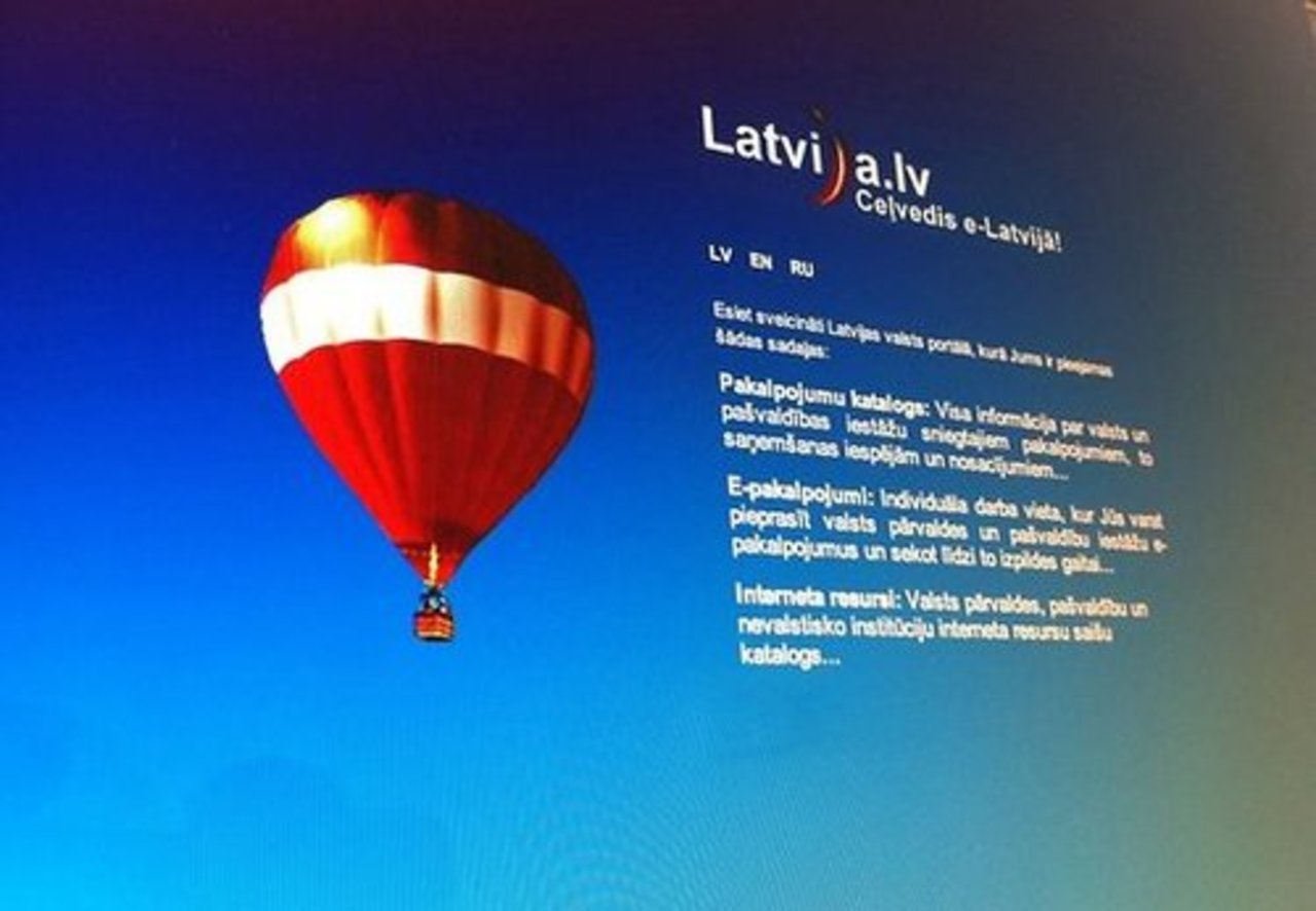 Скриншот latvija.lv