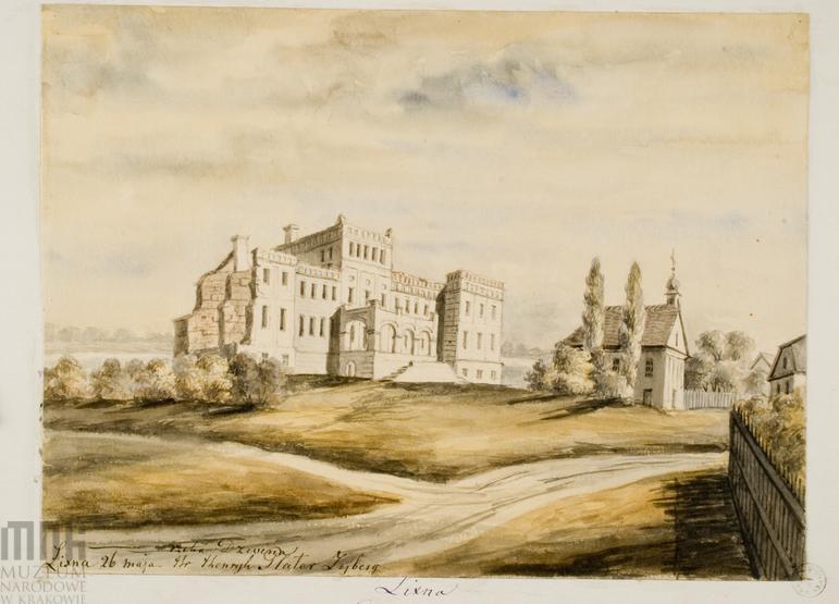 Ликсненский дворец, рисунок Наполеона Орды, 1870-е