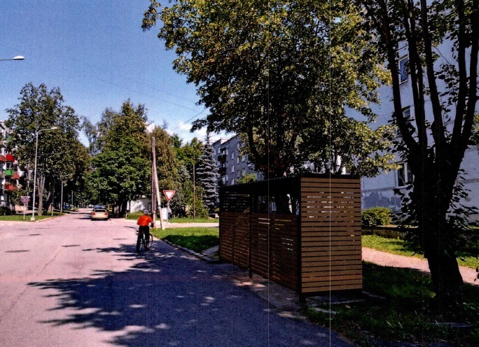 Предлагаемый эскизный вариант установки ограждающих конструкций