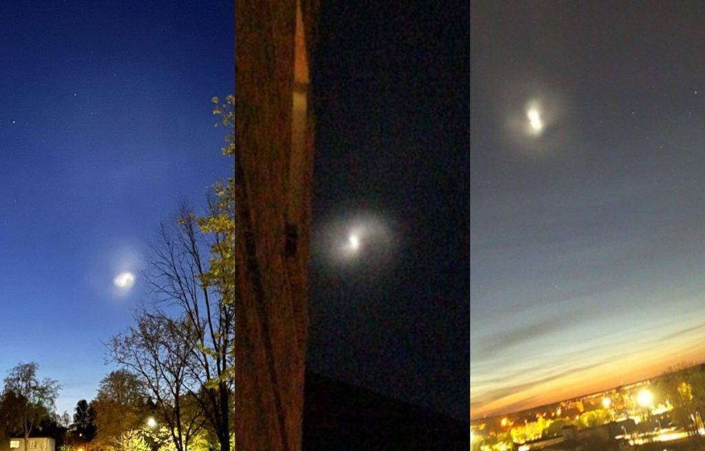 Латвийцы делятся фотографиями светящегося объекта в небе
