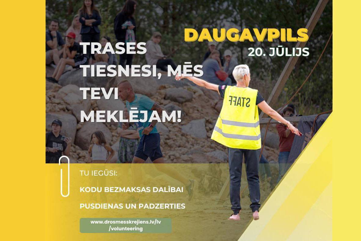 Присоединяйтесь к команде волонтёров Drosmes Skrējiens в Даугавпилсе!