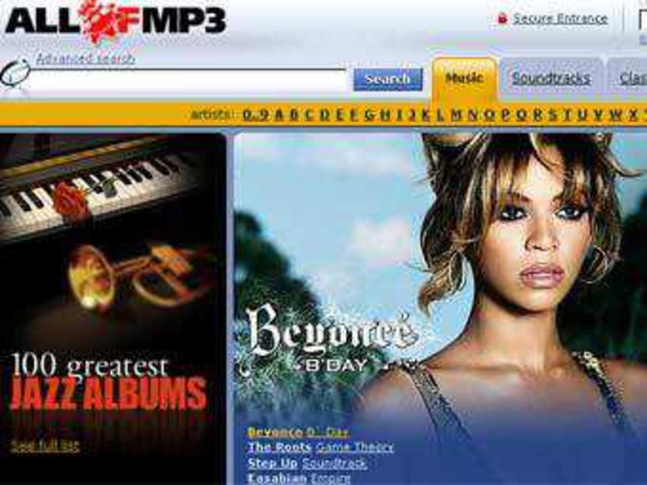 Скриншот AllOfMP3.com