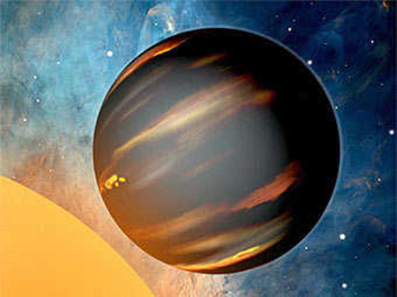 Планета HD 189733b. Компьютерная модель с сайта NASA