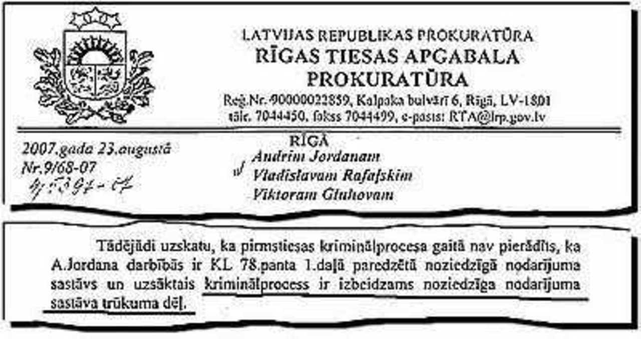 «Уголовный процесс прекращен из-за отсутствия состава преступления».