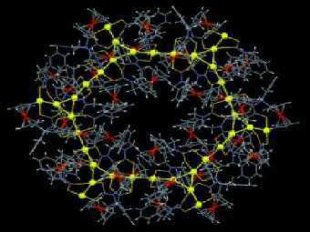 Корона из 36 атомов золота. Изображение из журнала Angewandte Chemie.
