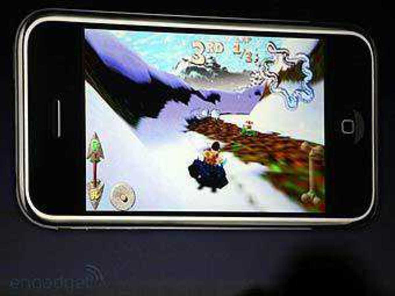 Продемонстрированная на WWDC Cro-Mag Rally на экране iPhone