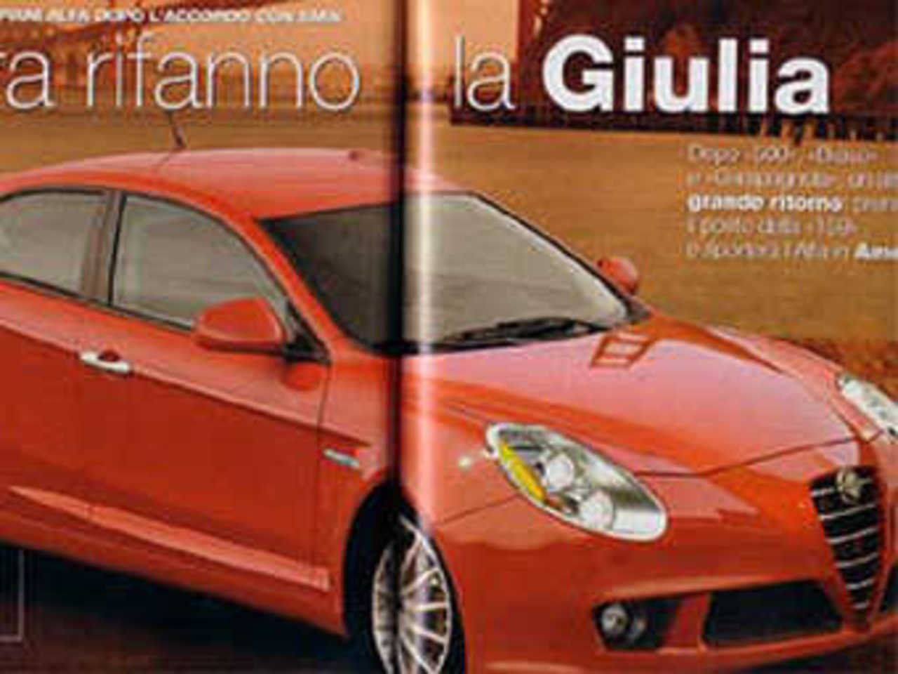 Alfa Romeo Giulia. Скриншот журнала Quattroruote