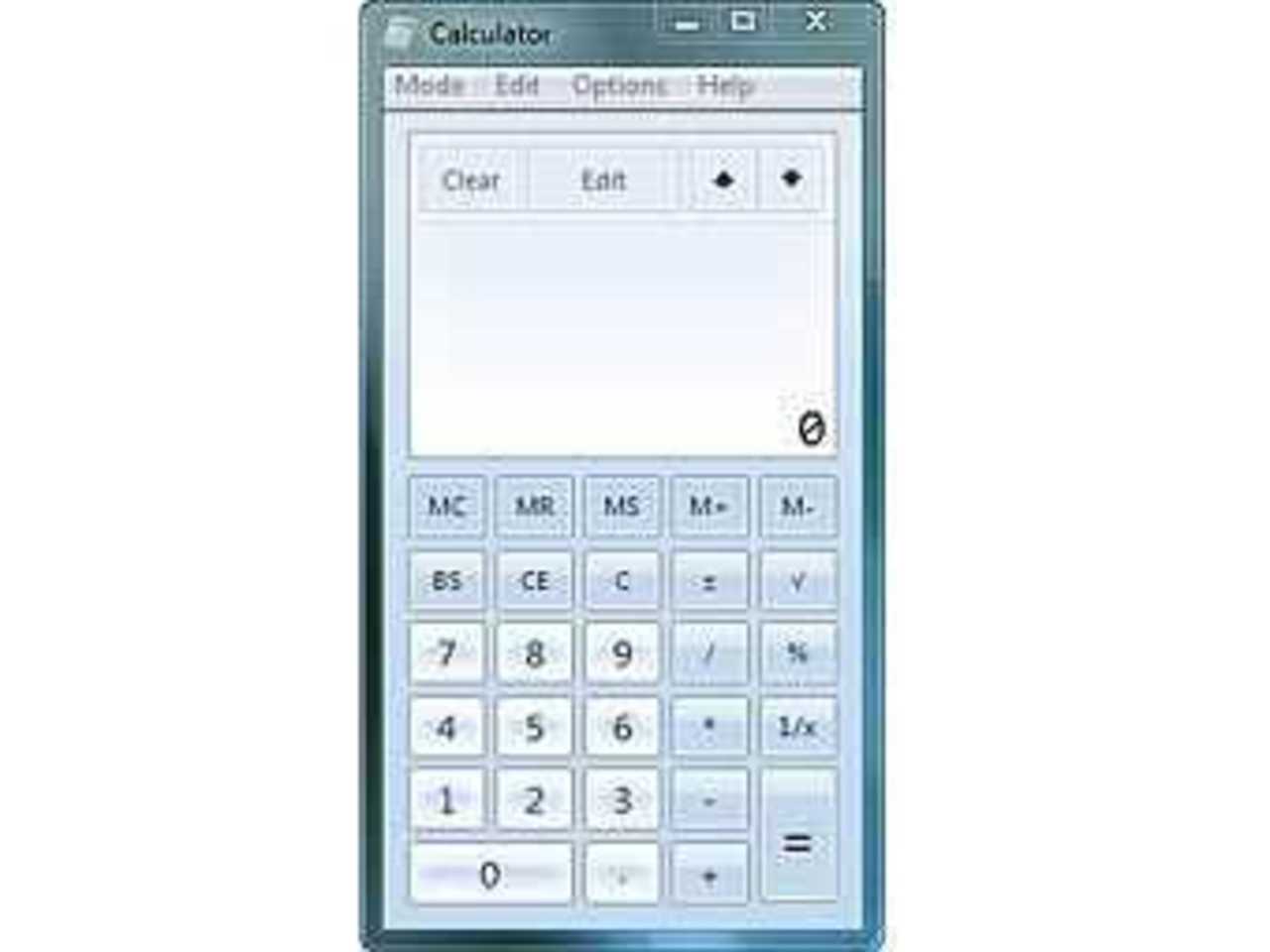 Скриншот приложения Calculator в Windows 7