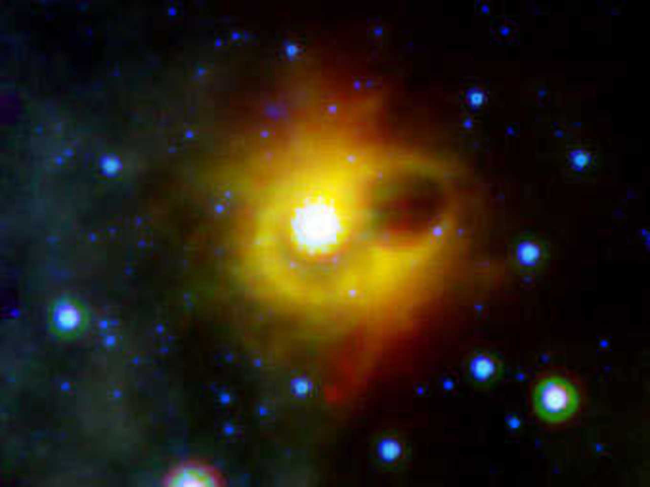 Магнетар SGR 1900+14. Изображение NASA/JPL-Caltech