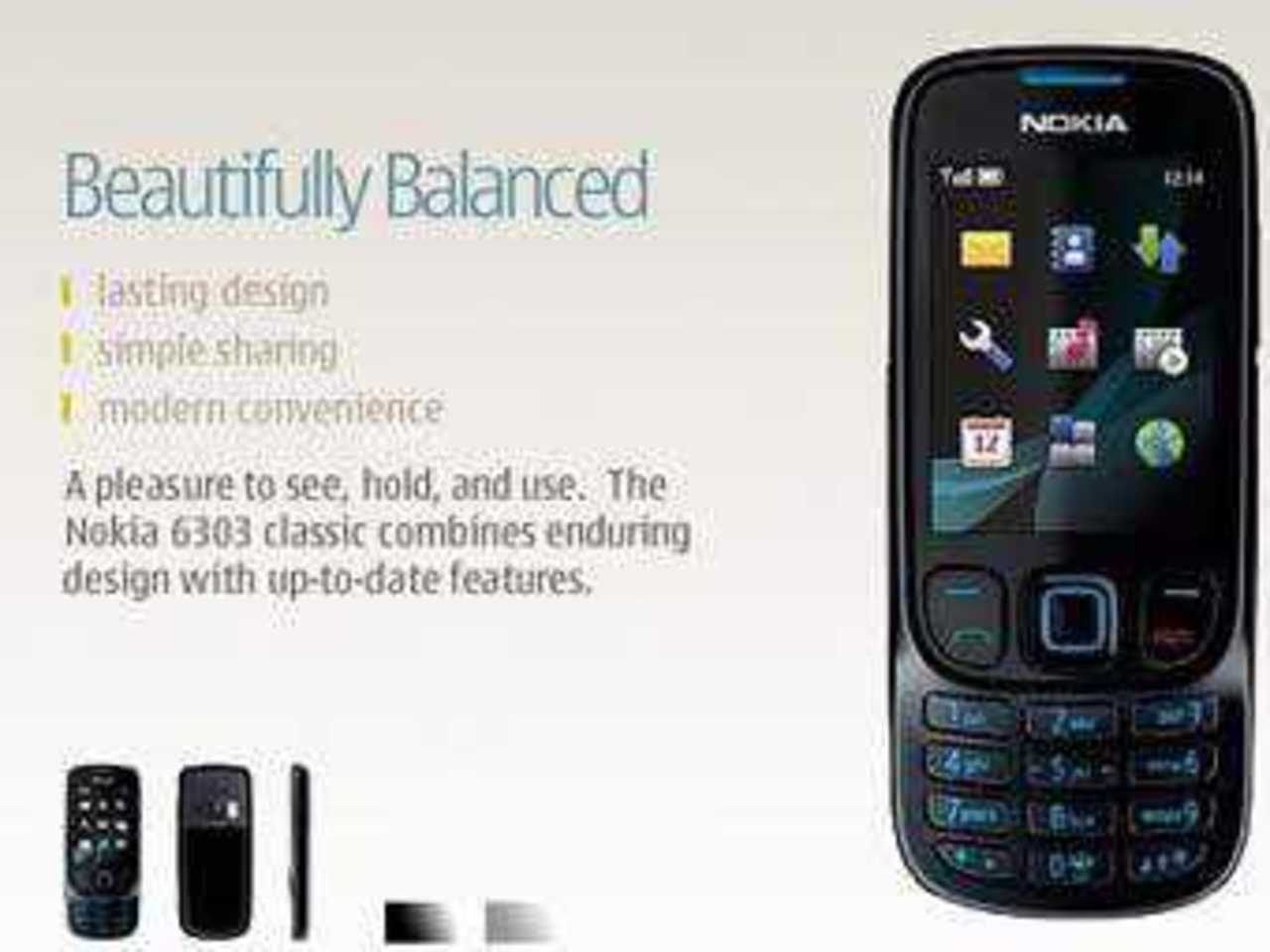Nokia 6303 Classic. Изображение с сайта производителя