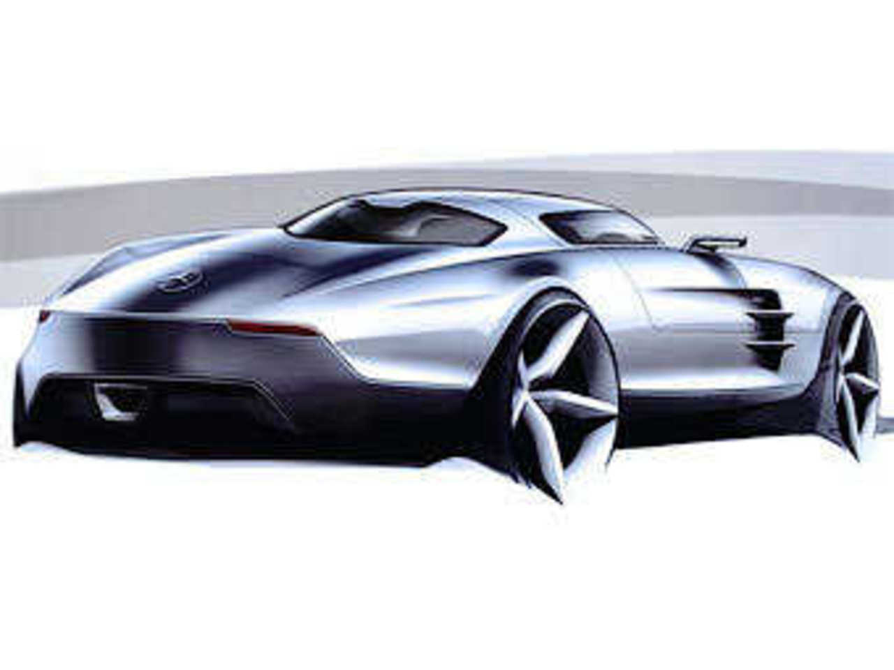 Mercedes-Benz SLS AMG. Иллюстрация Mercedes-Benz